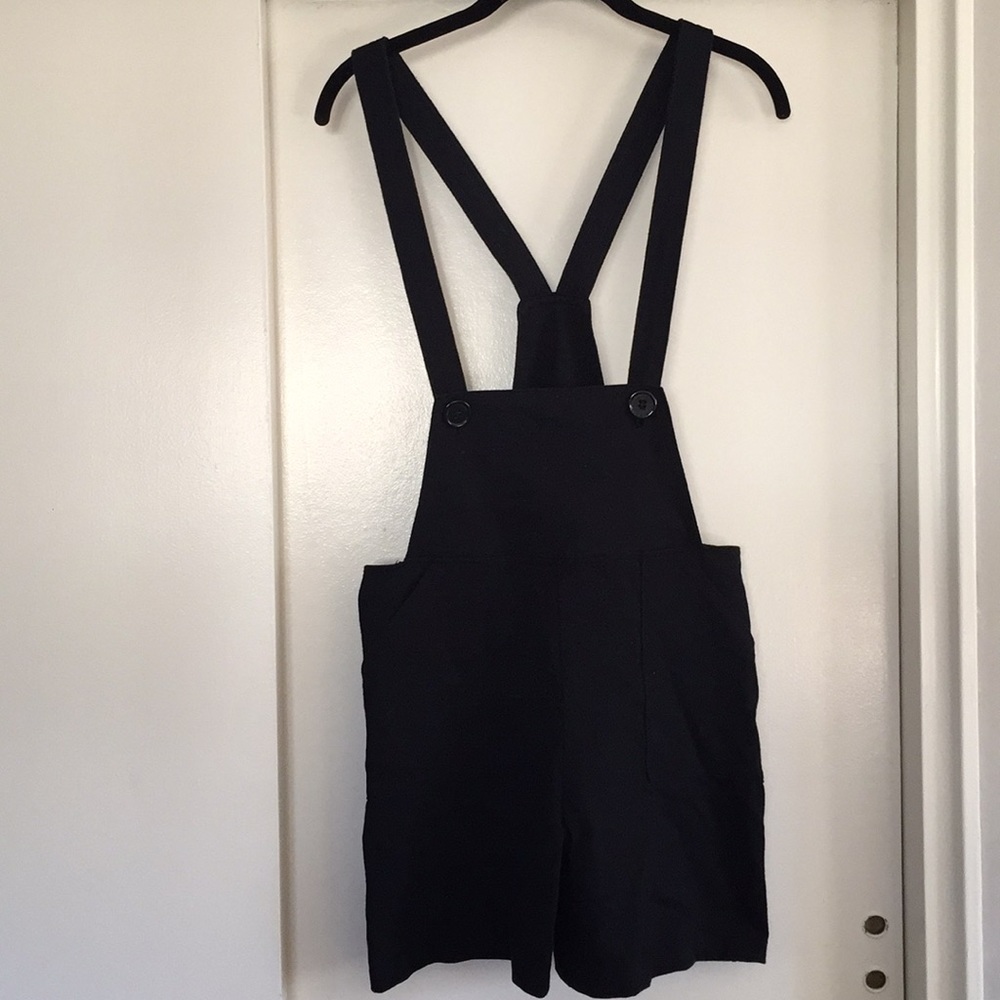 American Apparel Black Overall Shorts - size M
